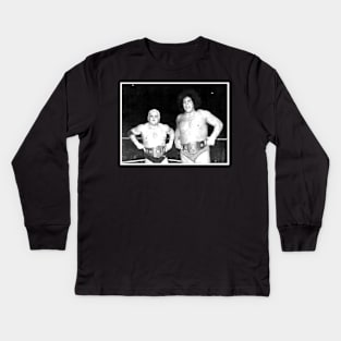 Woow!Dusty Rhodes and Andre The Giant Kids Long Sleeve T-Shirt